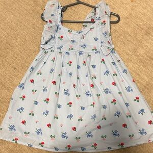 Janie and Jack Light Blue Floral Kids Dress